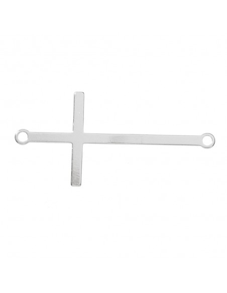 Entrepieza cruz plana Plata de Ley - Karissma