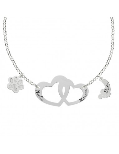 Collar Familia personalizable grabado fabricado en Plata de 1ª Ley - Karissma