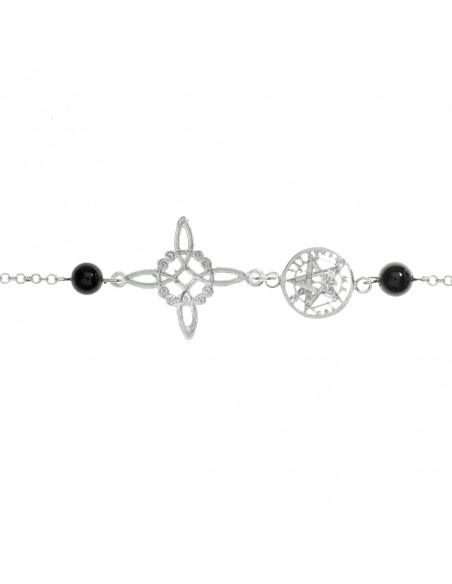 Pulsera Nudo de Bruja & Tetragrámaton Plata 925 - Karissma