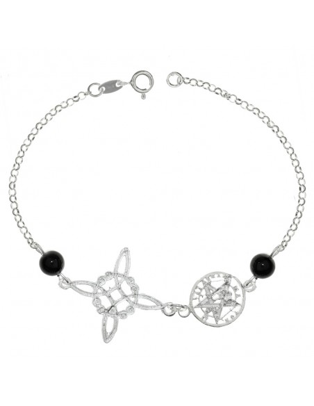 Pulsera Nudo de Bruja & Tetragrámaton Plata 925 - Karissma