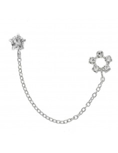 Pendientes agujero doble Plata de Ley - Karissma