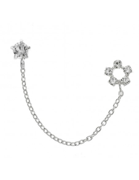 Pendientes agujero doble Plata de Ley - Karissma