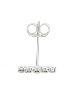 Pendientes verticales con circonitas Plata de Ley - Karissma 2