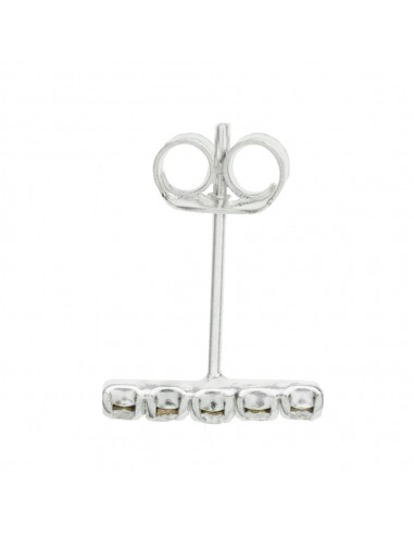 Pendientes verticales con circonitas Plata de Ley - Karissma