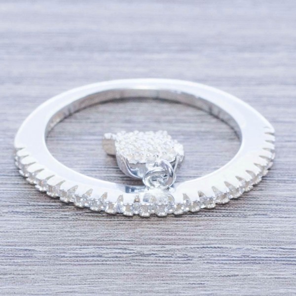 Anillo con colgante tulipán Plata de Ley 925