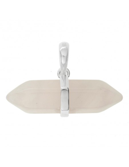 Colgante punta de cuarzo rosa Plata de Ley - Karissma