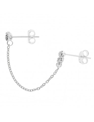 Pendientes agujero doble Plata de Ley - Karissma