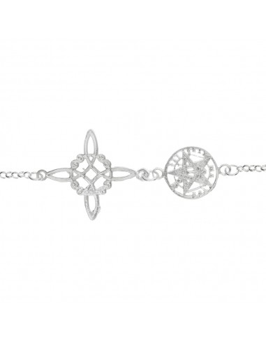 Pulsera amuleto Nudo de bruja & Tetragrámaton Plata 925 - Karissma