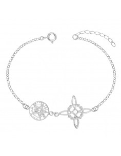 Pulsera amuleto Nudo de bruja & Tetragrámaton Plata 925 - Karissma