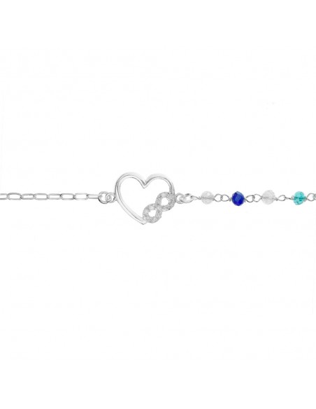 Pulsera corazón & infinito Plata 925 - Karissma