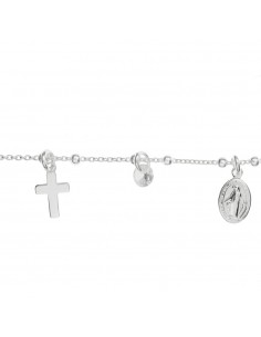 Pulsera virgen Milagrosa & amuletos religiosos Plata de Ley - Karissma 2