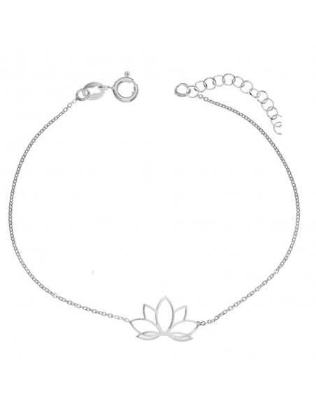 Pulsera flor de loto Plata de Ley - Karissma