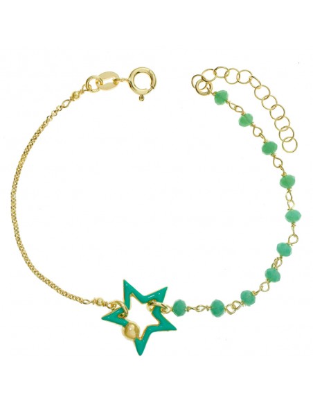 Pulsera dorada estrella Plata de Ley - Karissma