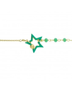 Pulsera dorada estrella Plata de Ley - Karissma 2