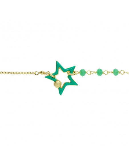 Pulsera dorada estrella Plata de Ley - Karissma