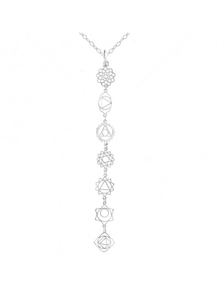 Collar símbolos 7 Chakras Plata de Ley - Karissma