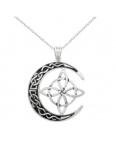 Colgante luna vikinga & Nudo de Bruja Plata de Ley - Karissma