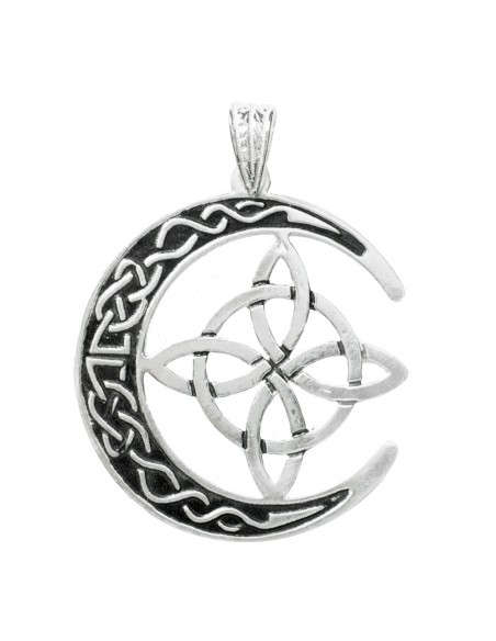Colgante luna vikinga & Nudo de Bruja Plata de Ley - Karissma