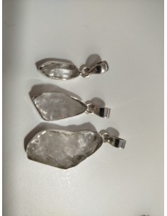 Colgante diamante Herkimer surtidas Plata de Ley