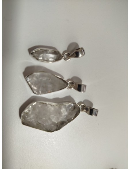 Colgante diamante Herkimer surtidas Plata de Ley