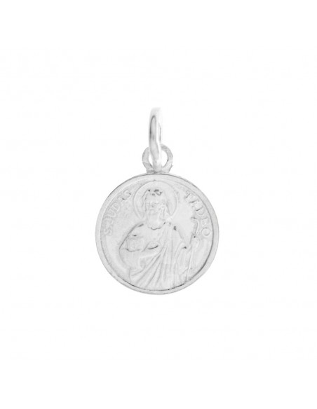 Medalla San Judas Tadeo mini Plata de Ley envejecida