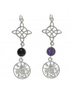 Collar Nudo de Bruja & Tetragrámaton con mineral surtido