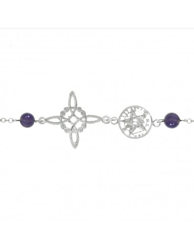 Pulsera Nudo de Bruja & Tetragrámaton Plata 925 - Karissma