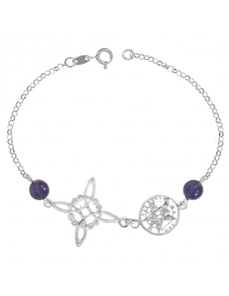 Pulsera Nudo de Bruja & Tetragrámaton Plata 925 - Karissma