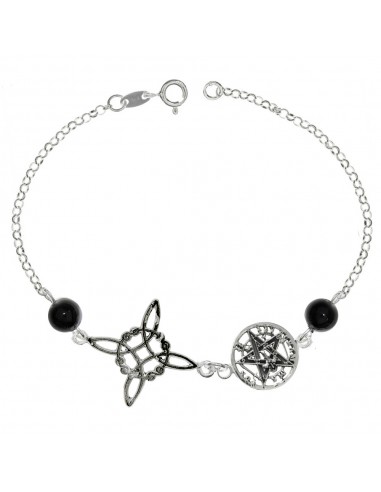 Pulsera Nudo de Bruja & Tetragrámaton Plata 925 - Karissma