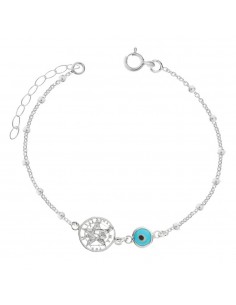 Pulsera Nudo de Bruja & Ojo Turco Plata de Ley 925 - Karissma