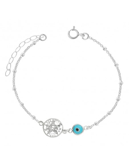 Pulsera Nudo de Bruja & Ojo Turco Plata de Ley 925 - Karissma