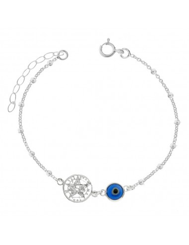 Pulsera Nudo de Bruja & Ojo Turco Plata de Ley 925 - Karissma