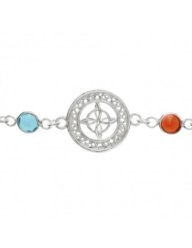 Pulsera Nudo de Bruja con cristales de colores