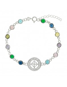 Pulsera Nudo de Bruja con cristales de colores