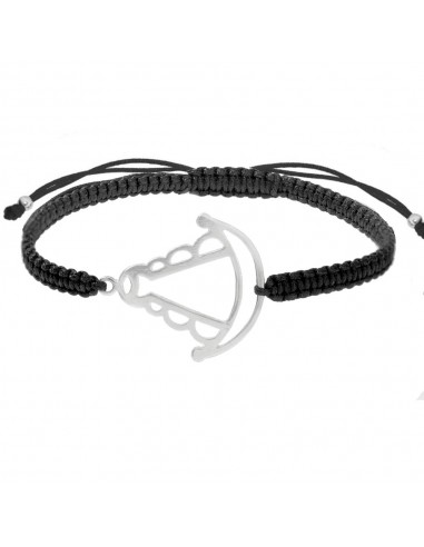 Pulsera macramé con Virgen del Rocio Plata de Ley