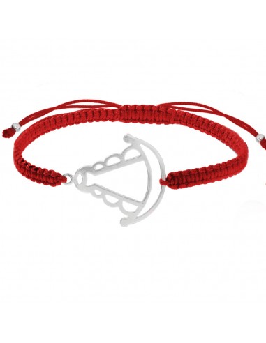 Pulsera macramé con Virgen del Rocio Plata de Ley