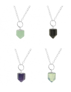 Collar de Péndulo de piedra natural en Plata de Ley