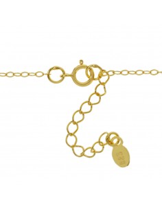 Collar de Péndulo de piedra natural de opalina en Plata de Ley bañada en Oro 2