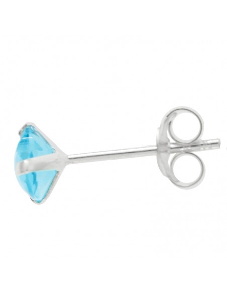 Pendientes mini corazón de circonitas Plata de Ley