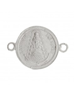 Pulsera de giratoria de Virgen del Rocio y paloma de la Paz en Plata de Ley 2