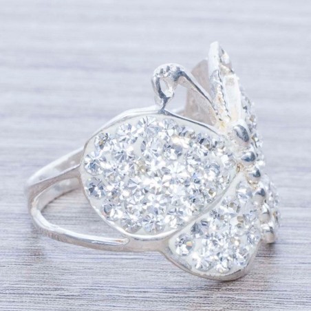 Anillo mariposa con circonia Plata de Ley 925