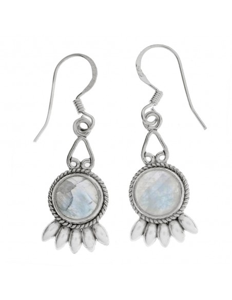 Pendientes piedra de luna colgante