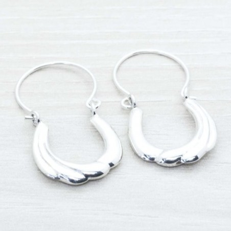 Pendientes aro morcilla Plata de Ley 925