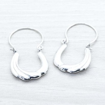 Pendientes aro morcilla Plata de Ley 925 2