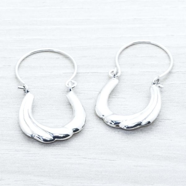 Pendientes aro morcilla Plata de Ley 925