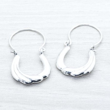 Pendientes aro morcilla Plata de Ley 925