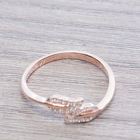 Anillo doble hoja Plata de Ley