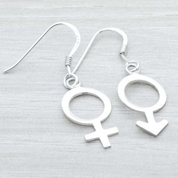 Pendientes símbolo pareja Plata de Ley 925