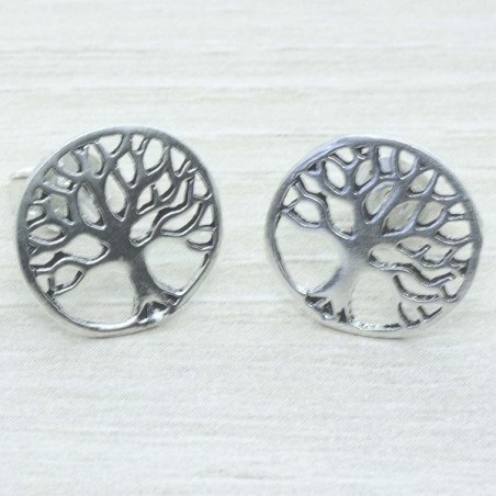 Pendientes árbol de la vida Plata de Ley 925
