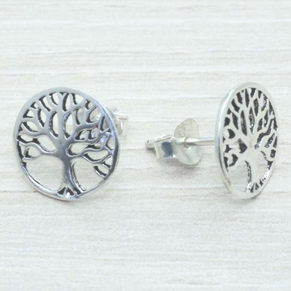 Pendientes árbol de la vida Plata de Ley 925